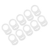 Maxbell 10pcs Silicone Button Ring Dummy Pacifier Holder Clip Adapter White