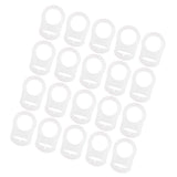 Maxbell 10pcs Silicone Button Ring Dummy Pacifier Holder Clip Adapter White