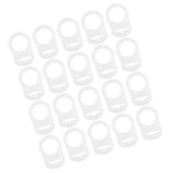 Maxbell 10pcs Silicone Button Ring Dummy Pacifier Holder Clip Adapter White