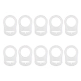 Maxbell 10pcs Silicone Button Ring Dummy Pacifier Holder Clip Adapter White