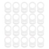 Maxbell 10pcs Silicone Button Ring Dummy Pacifier Holder Clip Adapter White