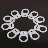 Maxbell 10pcs Silicone Button Ring Dummy Pacifier Holder Clip Adapter White