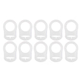 Maxbell 10pcs Silicone Button Ring Dummy Pacifier Holder Clip Adapter White