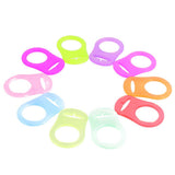 Maxbell 10pcs Silicone Button Ring Dummy Pacifier Holder Clip Adapter Multi