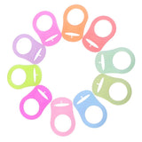 Maxbell 10pcs Silicone Button Ring Dummy Pacifier Holder Clip Adapter Multi