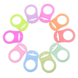 Maxbell 10pcs Silicone Button Ring Dummy Pacifier Holder Clip Adapter Multi