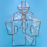 Transparent Clear Rain Coat Festival Camping Raincoat Mac for Women