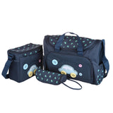 Maxbell 4Pcs Mummy Tote Baby Nappie Diaper Changing Bags Sets Dark Blue