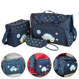 Maxbell 4Pcs Mummy Tote Baby Nappie Diaper Changing Bags Sets Dark Blue