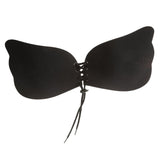 Silicone Self Adhesive Magic Push Up Strapless Invisible Bras Backless HOT C Black