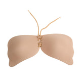 Silicone Self Adhesive Magic Push Up Strapless Invisible Bras Backless HOT C Beige