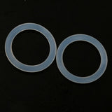 Maxbell 20 pieces Clear Silicone Baby Pacifier Ring Holder Napkin Adapter
