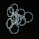 Maxbell 20 pieces Clear Silicone Baby Pacifier Ring Holder Napkin Adapter