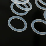 Maxbell 20 pieces Clear Silicone Baby Pacifier Ring Holder Napkin Adapter