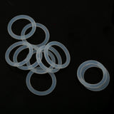 Maxbell 20 pieces Clear Silicone Baby Pacifier Ring Holder Napkin Adapter