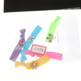 5pcs Candy Color Rhinestone Hair Band Hair Rope Bracelet Wristband #2