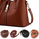 Maxbell Bag Strap Crossbody Replacement Shoulder Bag Handle Purse Coffee+Black
