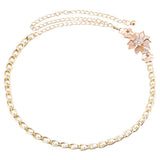 Maxbell Women Wedding Dress Flower Waist Chain Belt Rhinestone Waistband