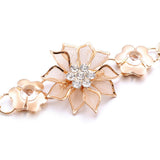 Maxbell Women Wedding Dress Flower Waist Chain Belt Rhinestone Waistband