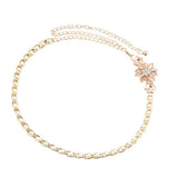 Maxbell Women Wedding Dress Flower Waist Chain Belt Rhinestone Waistband