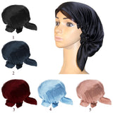 Phenovo Pure Silk Sleeping Cap Night Head Cover Bonnet Beanie Hat Wine Red