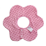 Maxbell Infant Baby Kids Bibs Round Flower Head Scarf Bandana Saliva Towel Pink