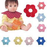 Maxbell Infant Baby Kids Bibs Round Flower Head Scarf Bandana Saliva Towel Pink