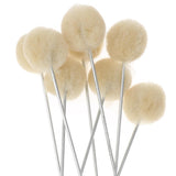 Maxbell 16 Pieces Leathercraft Edge Skiving Beveler with Wood Burnisher Wool Daubers