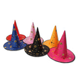 Kid's Wizard Hat Witch's Pointed Hat Halloween Fancy Dress Costume Red