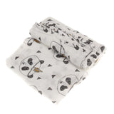 Maxbell Cotton Muslin Receiving Blanket Swaddle Bedding Cover for Baby Panda Pattern