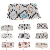 Maxbell Cotton Muslin Receiving Blanket Swaddle Bedding Cover for Baby Black Pattern