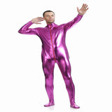 Shiny Spandex Full Body Suit Second Skin Bodysuit Zentai Unitard Fushcia S