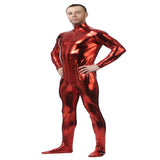 Shiny Spandex Full Body Suit Second Skin Bodysuit Zentai Unitard Red XL