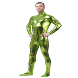 Shiny Spandex Full Body Suit Second Skin Bodysuit Zentai Unitard Green XXL