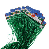 Maxbell 10pcs Green 1 Meter Metallic Foil Curtains for Wedding Party