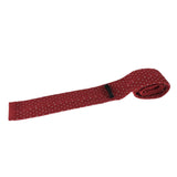 Men's Wool Knitted Flat Woven Tie Necktie (Red)