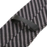 Men's Wool Knitted Flat Woven Tie Necktie (Brown Twill)