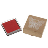 Maxbell DIY Commemorate Sign Stamper Wooden Inkpad Seal Butterfly Kids Gift