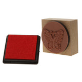 Maxbell DIY Commemorate Sign Stamper Wooden Inkpad Seal Butterfly Kids Gift
