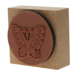 Maxbell DIY Commemorate Sign Stamper Wooden Inkpad Seal Butterfly Kids Gift