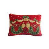 Christmas Style Red Candle Pattern Throw Pillow Case Cushion Cover Home Xmas Decor Accessory Duplex Prints 45*33cm