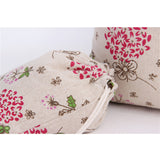 Maxbell 3Pcs Sets Plants Printed Drawstring Sack Dress Underwear Shoes Laundry Storage Bags Tote