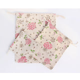 Maxbell 3Pcs Sets Plants Printed Drawstring Sack Dress Underwear Shoes Laundry Storage Bags Tote
