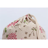Maxbell 3Pcs Sets Plants Printed Drawstring Sack Dress Underwear Shoes Laundry Storage Bags Tote
