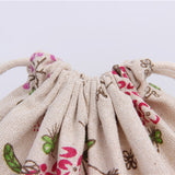 Maxbell 3Pcs Sets Plants Printed Drawstring Sack Dress Underwear Shoes Laundry Storage Bags Tote