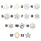 Maxbell Pack of 10 Rhinestone Buttons Flatback Embellishments for Wedding Hair Bow Craft DIY Gold 10mm