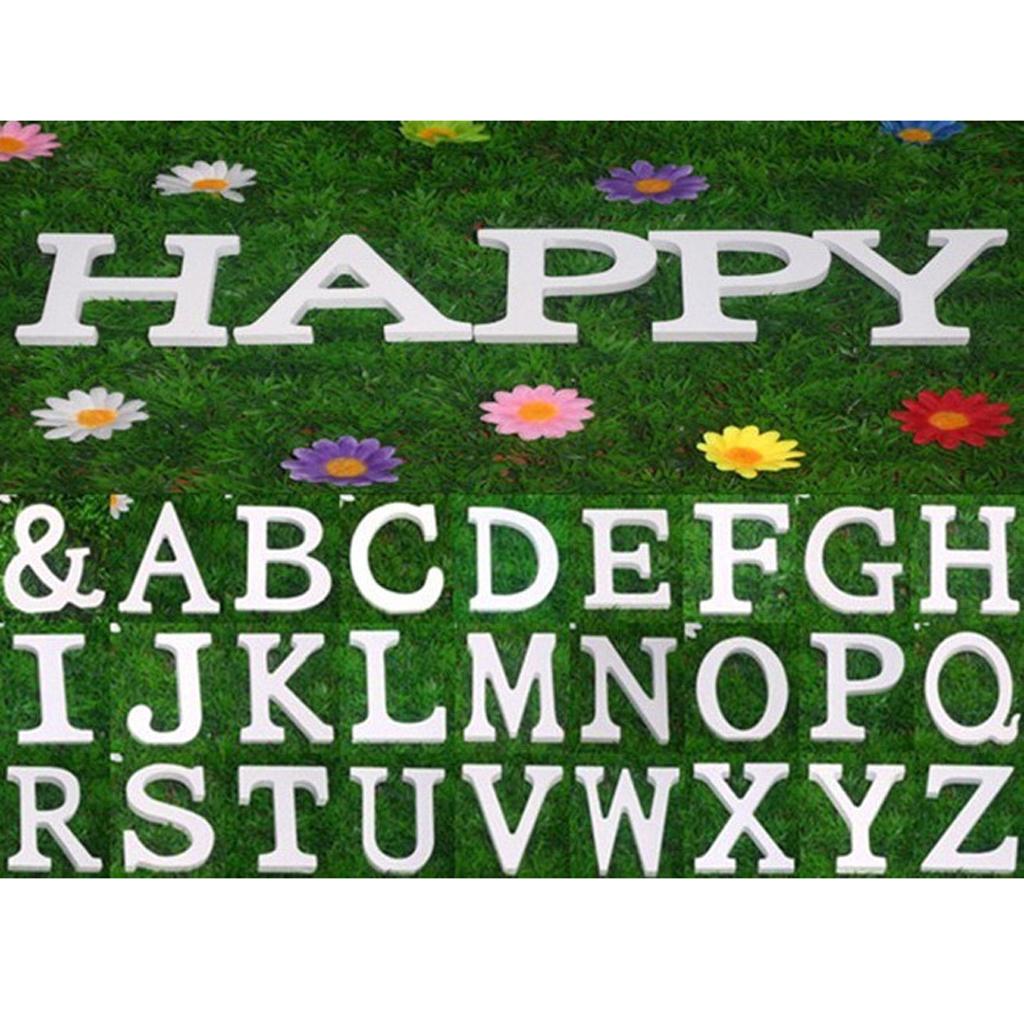Phenovo Wood Wooden Letters Alphabet For Bridal Wedding Party Home Decor A