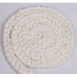 Maxbell Newborn Baby Roving Braid Wool Spinning Fiber Rugs Photography Props White