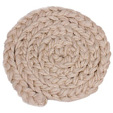 Maxbell Newborn Baby Roving Braid Wool Spinning Fiber Rugs Photography Props Beige