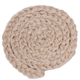 Maxbell Newborn Baby Roving Braid Wool Spinning Fiber Rugs Photography Props Beige